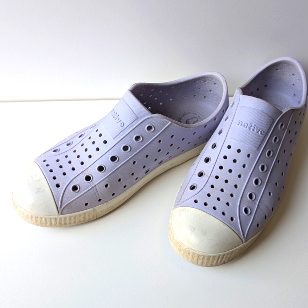 Native Jefferson Shoes - Size Big Kids 3 - Liliac Purple